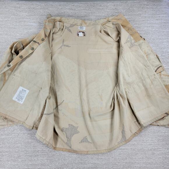 VTG Cabelas Western Sage Combat Coat Mens 2XL Tan Pink Military Jacket Hunt 87' - Picture 8 of 16